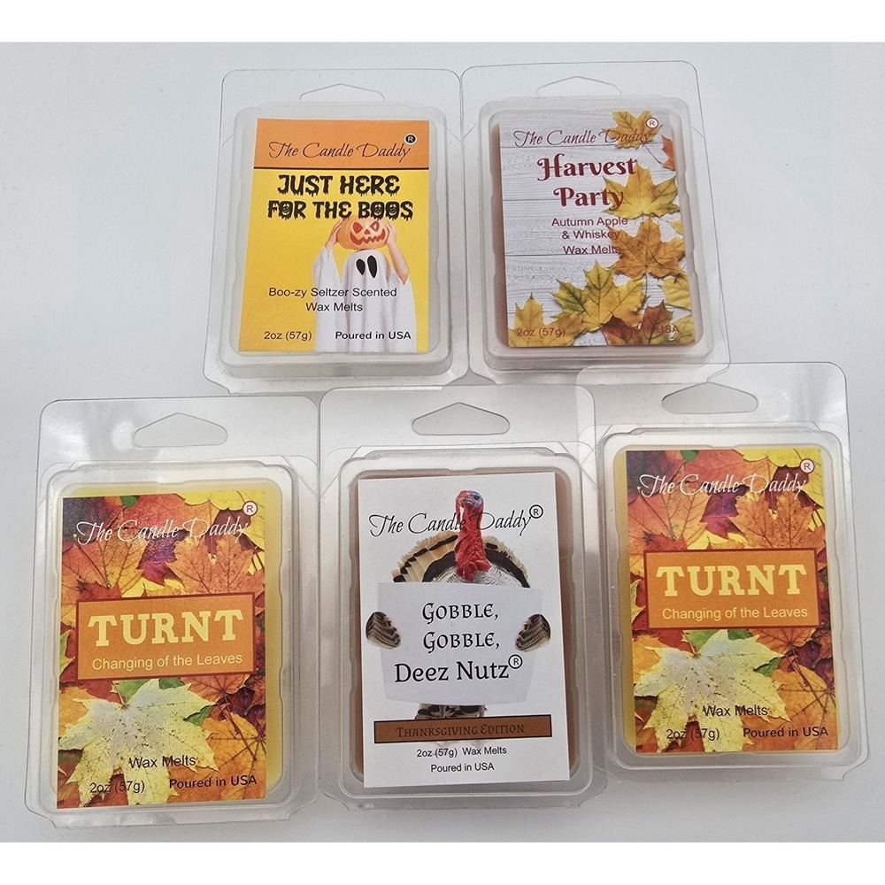 Candle Daddy Wax Melts 5 Pack Fall Scents New In Packaging.